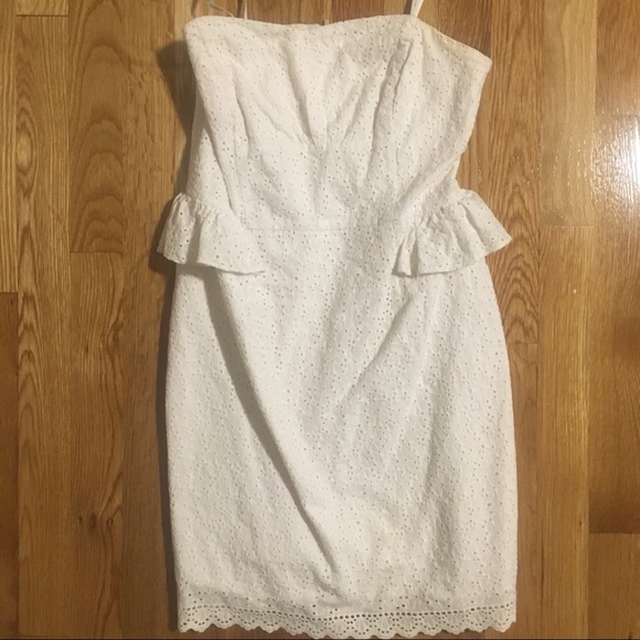 Lilly Pulitzer White Maybell Eyelet Peplum Dress - Picture 1 of 2
